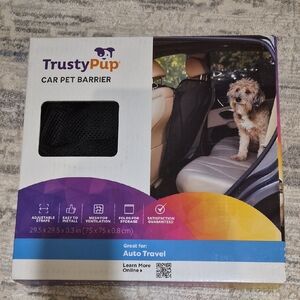 Rusty Black Mesh Car Pet Barrier with Adjustable Straps